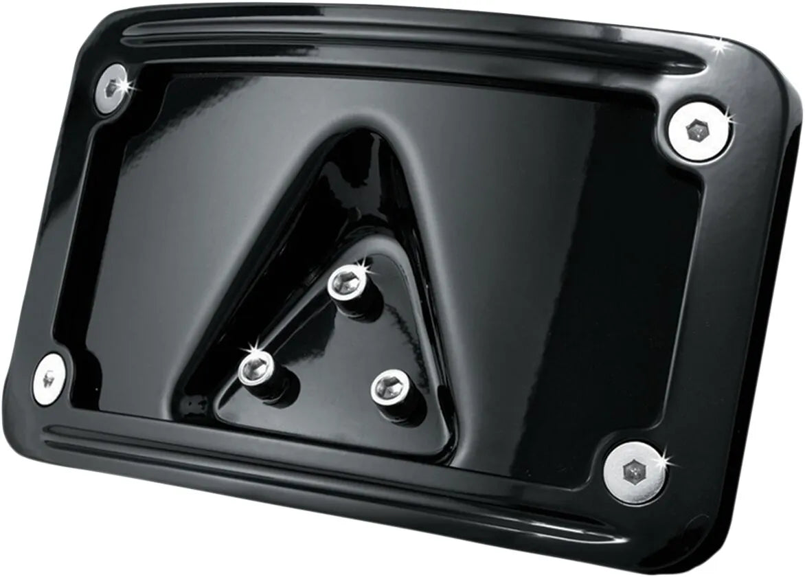 Curved Laydown License Plate Mount with Frame
