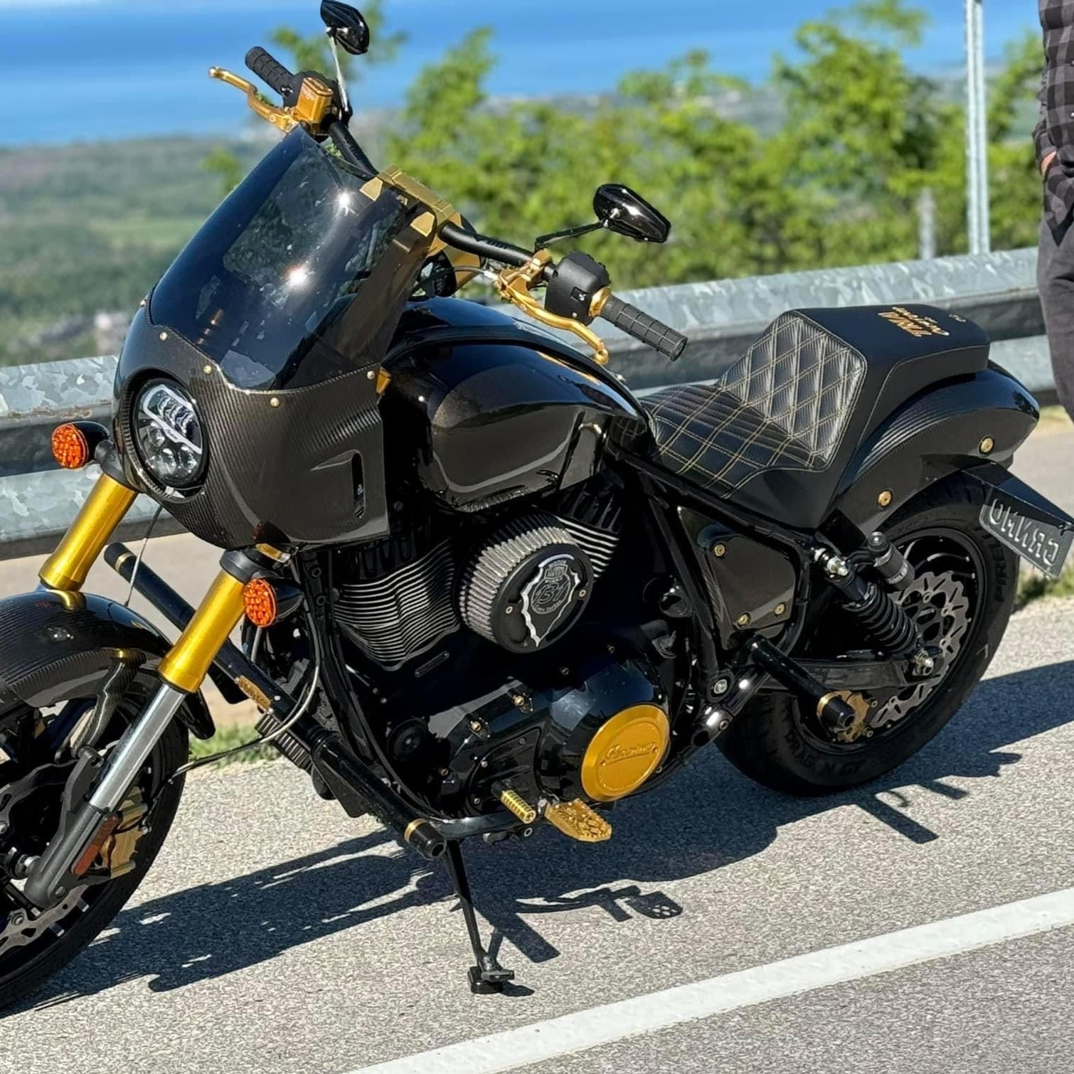 Barres de maintien arrière/repose-pieds passager pour Indian Chief 22 +