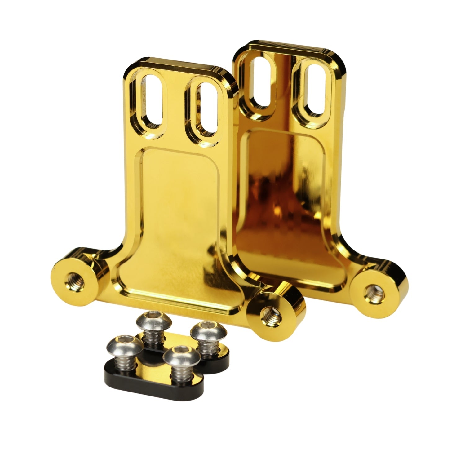Original Garage Moto Replacement Bagger Fender Billet Gold Plating Bracket Kit