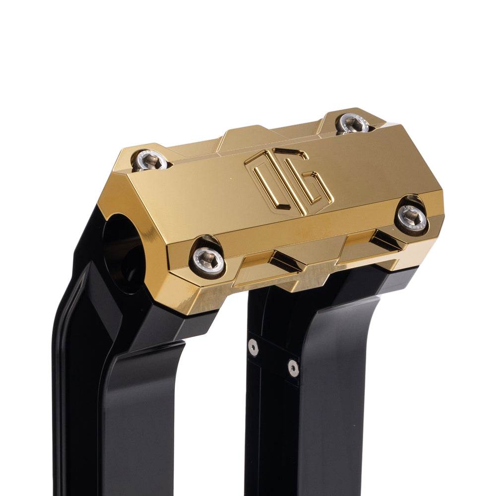 OG Gold Plating Risers Top Clamp on Black Riser