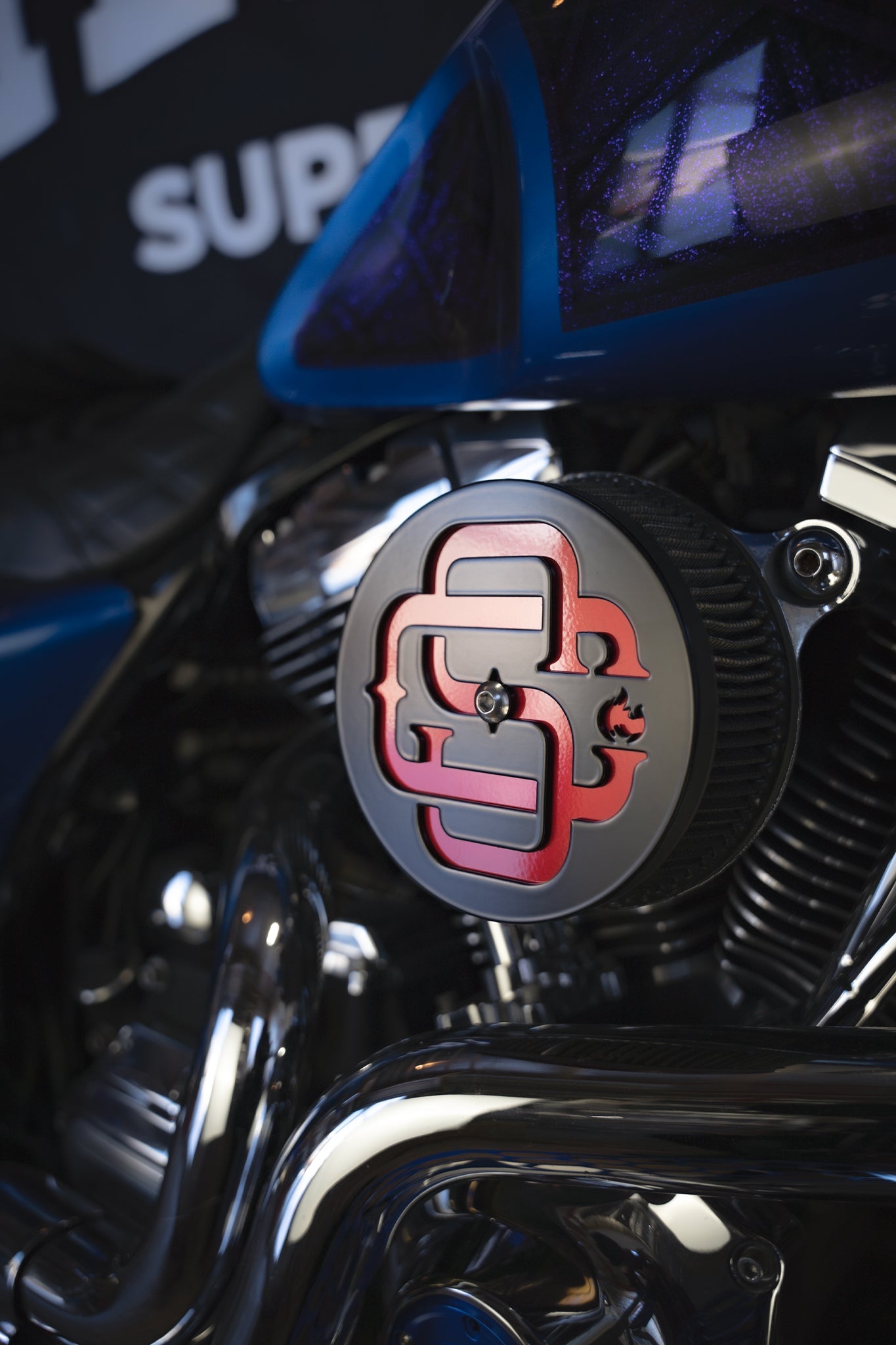 Couvercle de filtre à air rouge