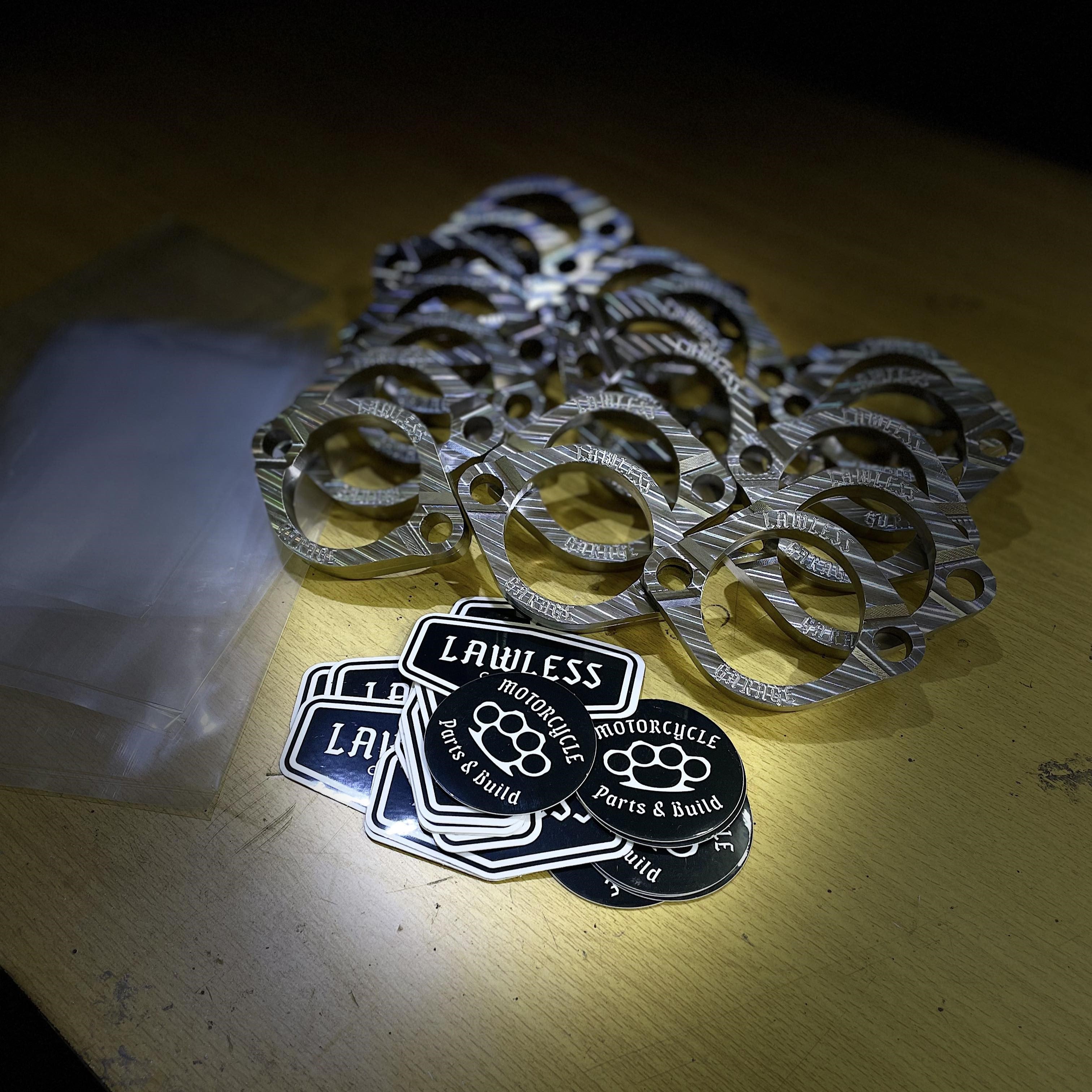 Brides d'échappement en acier inoxydable LG Billet