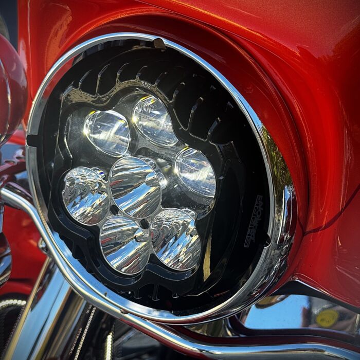 Custom Dynamics Shark Demon™ Performance LED Headlight for Batwing & Road King