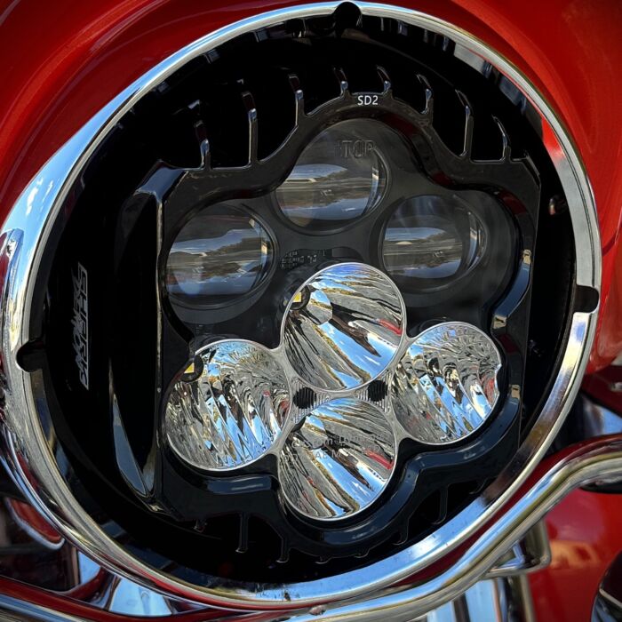 Custom Dynamics Shark Demon™ Performance LED Headlight for Batwing & Road King