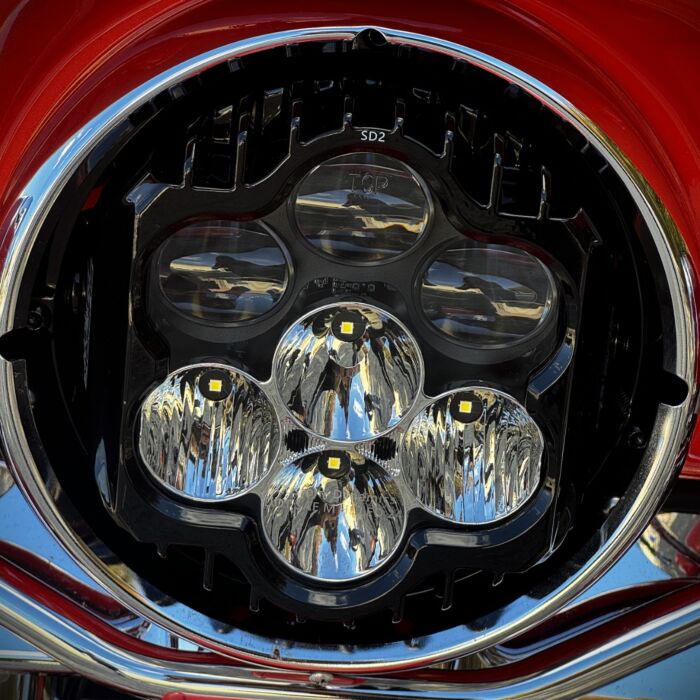 Custom Dynamics Shark Demon™ Performance LED Headlight for Batwing & Road King