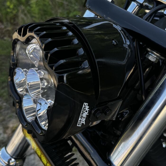 Custom Dynamics Shark Demon™ LED Headlight Kit for Dyna, Softail & Sportster Motorcycles