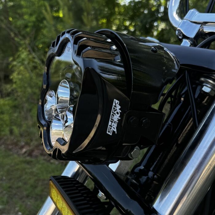 Custom Dynamics Shark Demon™ LED Headlight Kit for Dyna, Softail & Sportster Motorcycles