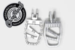 Chevilles de cercueil à fil croisé argent