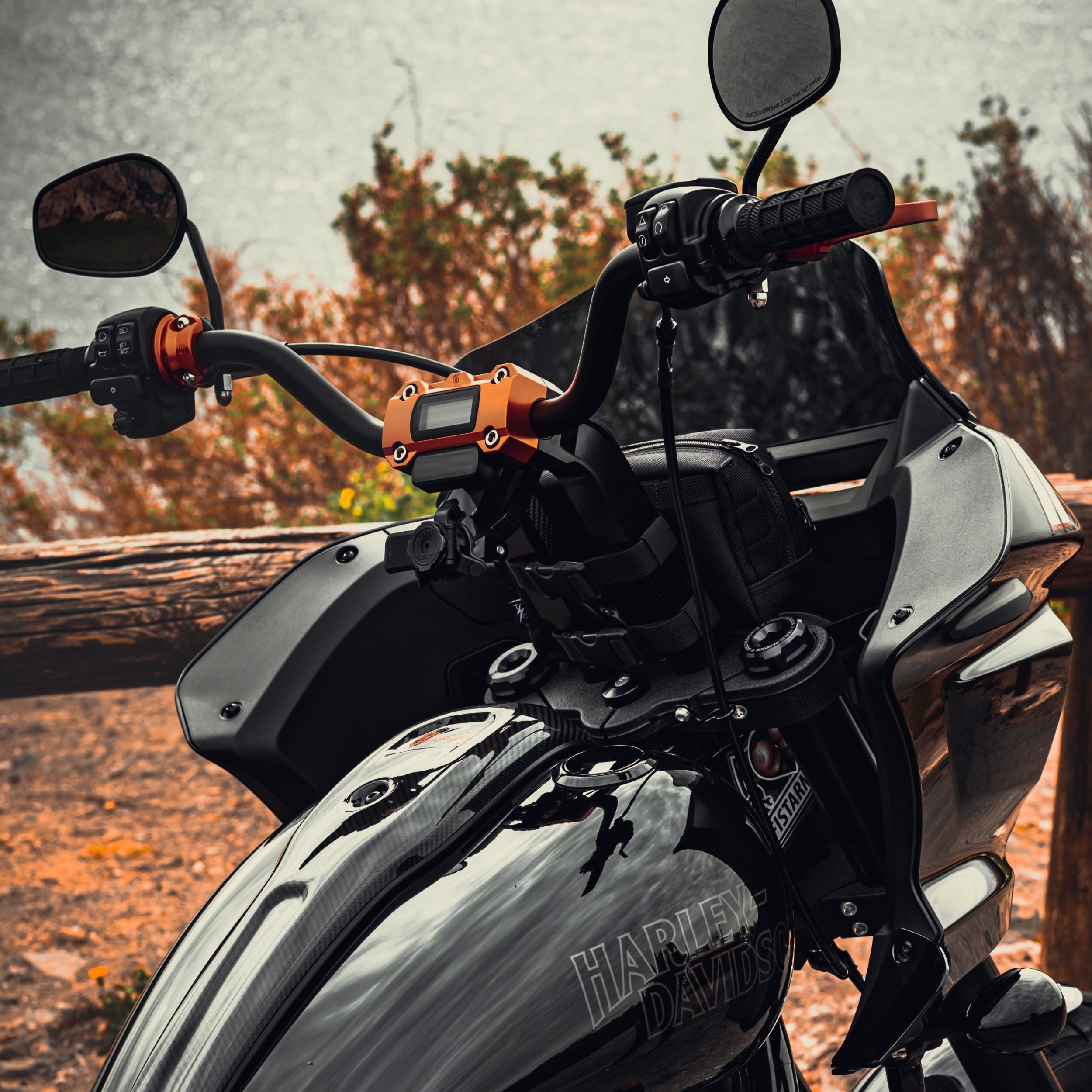 Harley Davidson M8 Softails Street Bob FXBB Standard FXS Digital Gauge Clamp