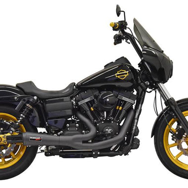 BASSANI XHAUST Road Rage Ripper 2 Into 1 for '06-'17 Dyna Black