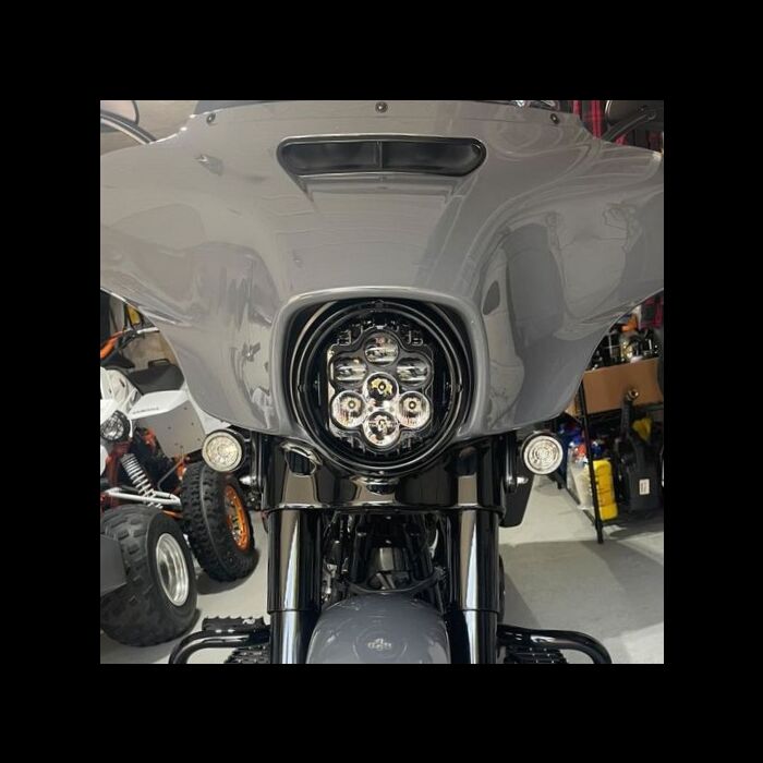 Custom Dynamics Shark Demon™ Performance LED Headlight for Batwing & Road King