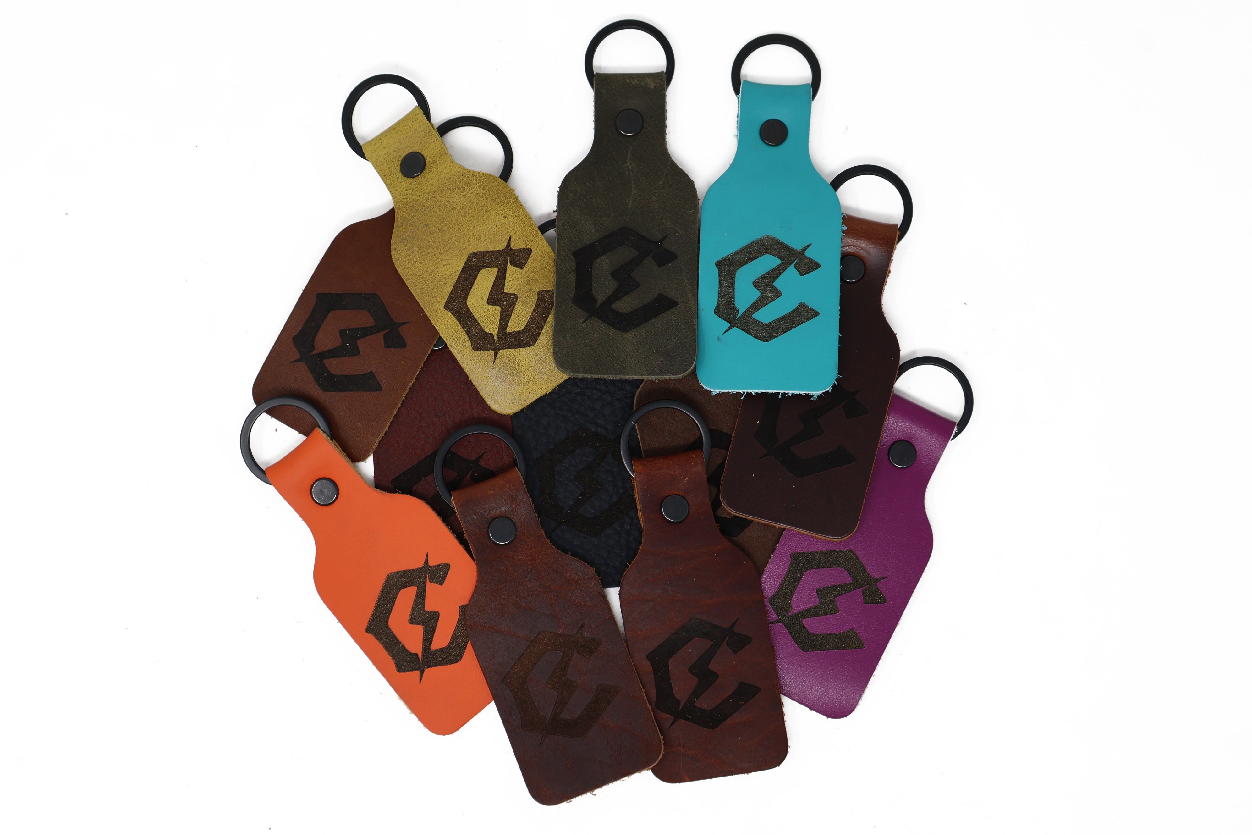 Porte-clés en cuir Bolt