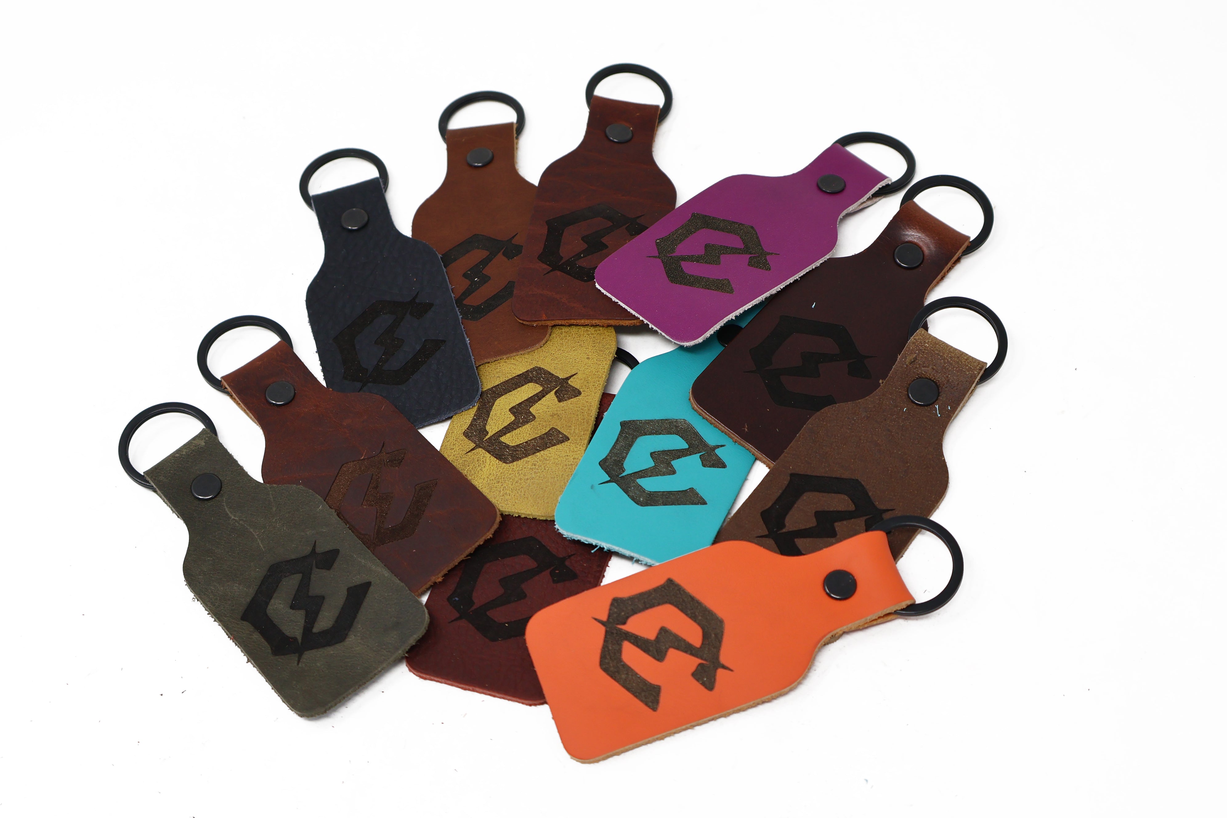 Porte-clés en cuir Bolt