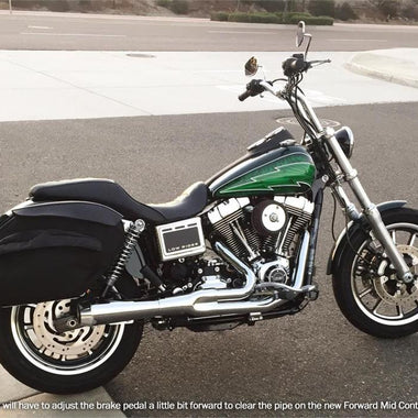BASSANI XHAUST Chrome Short Road Rage 2 Into 1 for '06-'17 Dyna