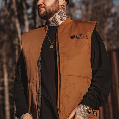 Brown Denim Vests - Shredhills