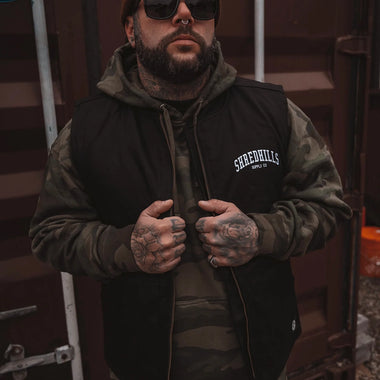 Black Denim Vests - Shredhills