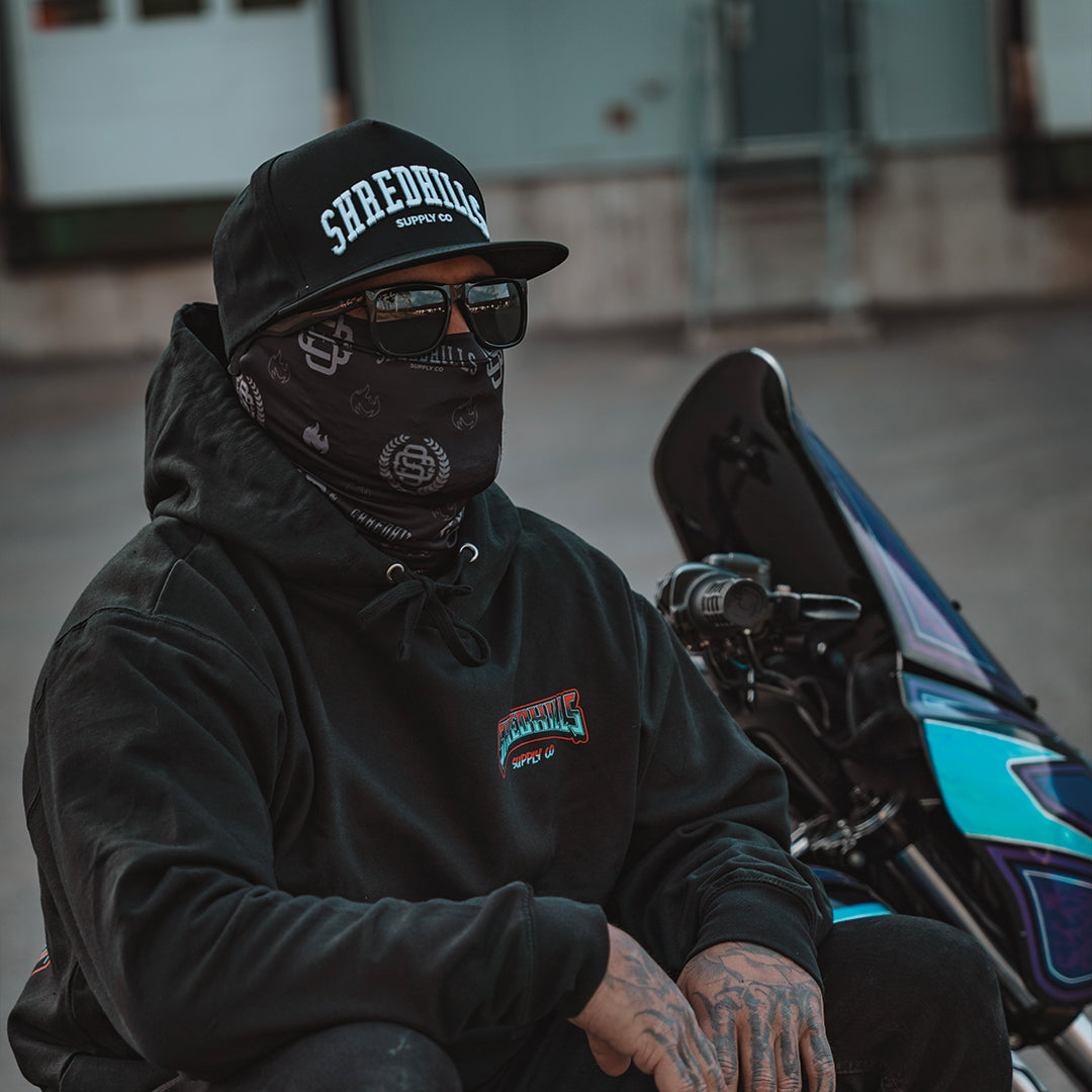 Pattern Logos - Face shield Grey - Shredhills