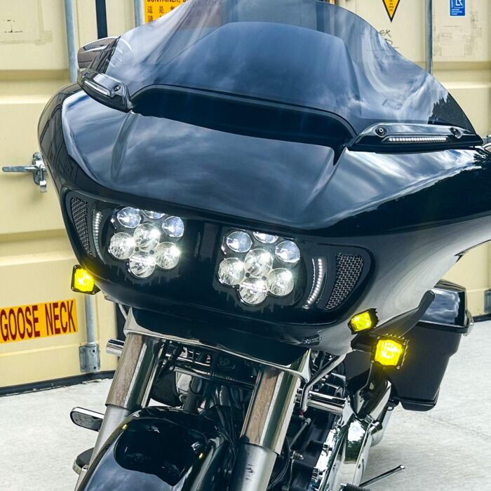 Custom Dynamics Shark Demon™ 2 Performance LED Headlight Kit for Road Glide Motorcycles