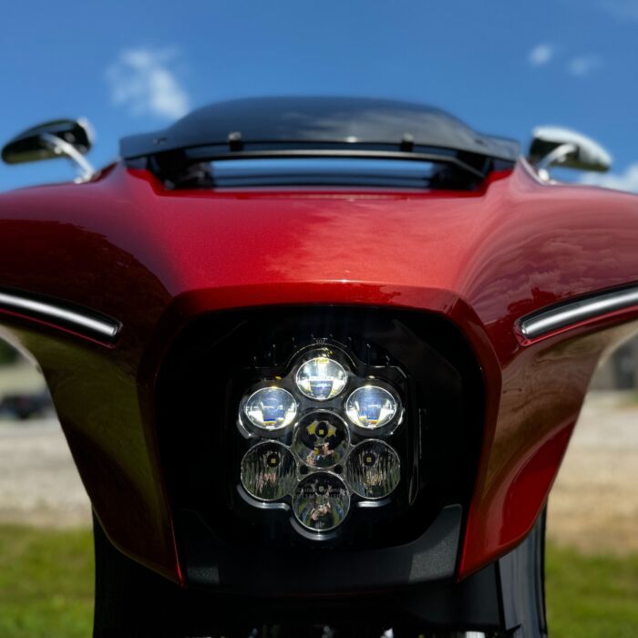Custom Dynamics Shark Demon™ Performance LED Headlight for 23.5-25 Street Glide
