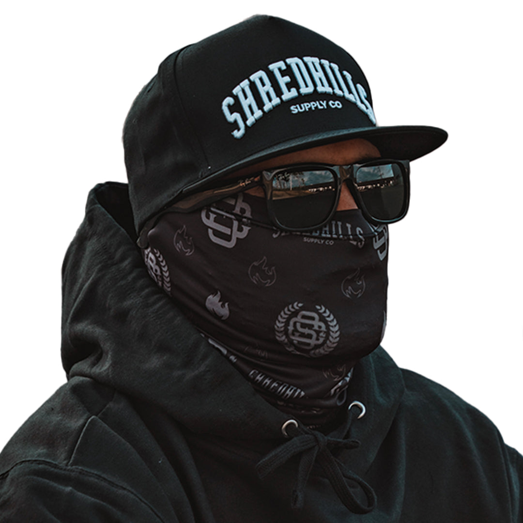 Pattern Logos - Face shield Grey - Shredhills