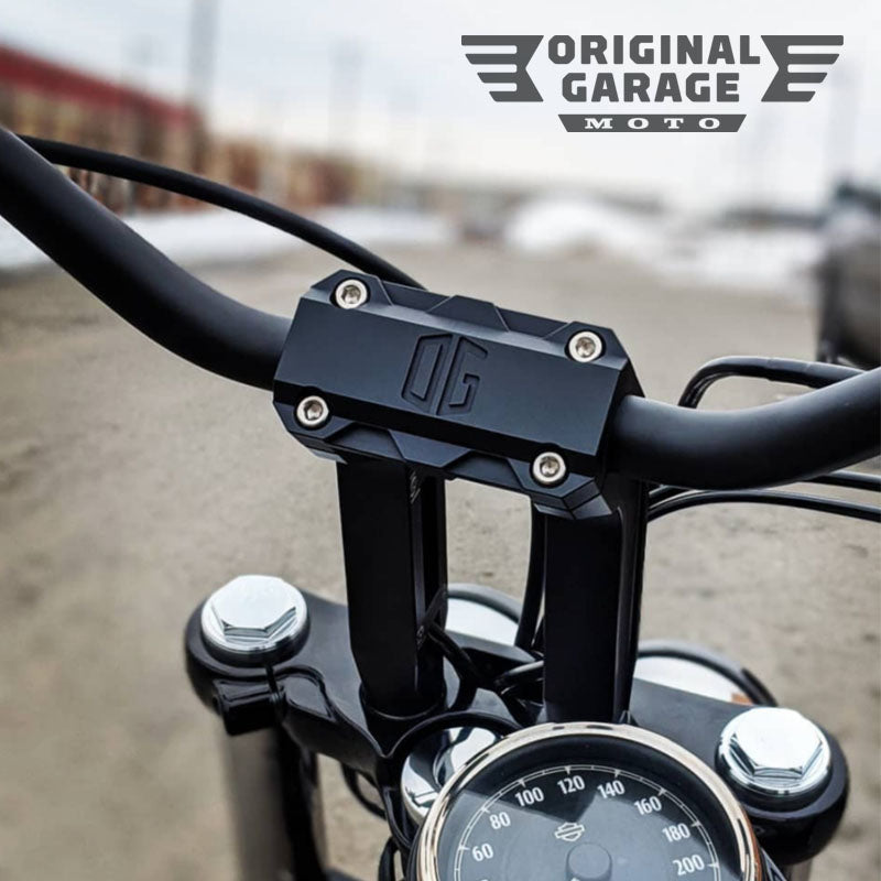 OG 8.5" Pull Back Risers - Black - Original Garage Moto