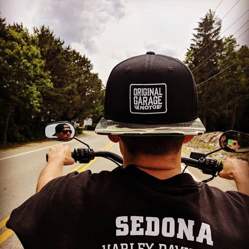 OG Black & Camo Snapback - Original Garage Moto